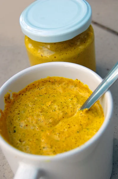 Bio mustard, home made — Stock Photo, Image