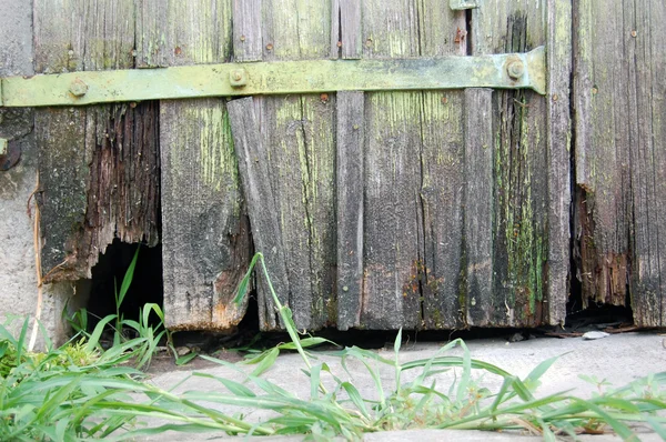 Detail der alten Holztür — Stockfoto