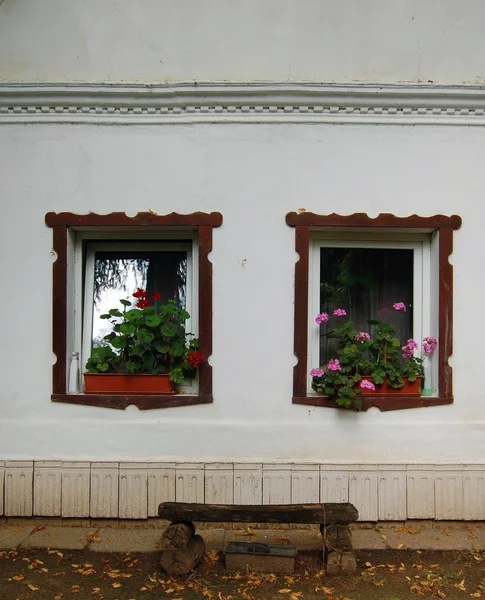 Detalle de la fachada del edificio rural — Foto de Stock