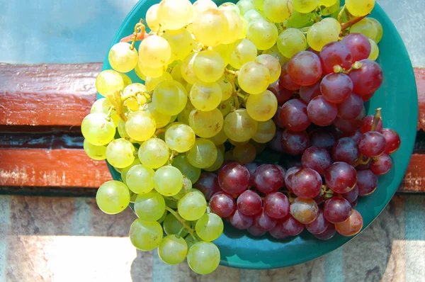 Rode en witte druiven — Stockfoto