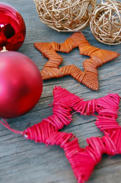Jul bakgrund med ornament — Stockfoto