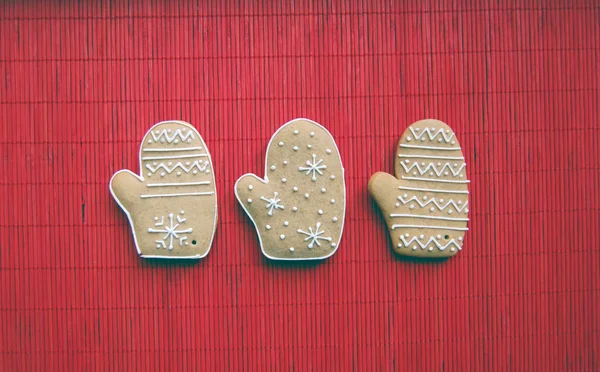 Lebkuchen auf Holztisch — Stockfoto