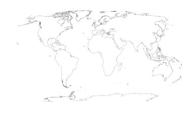 dünya haritası silueti