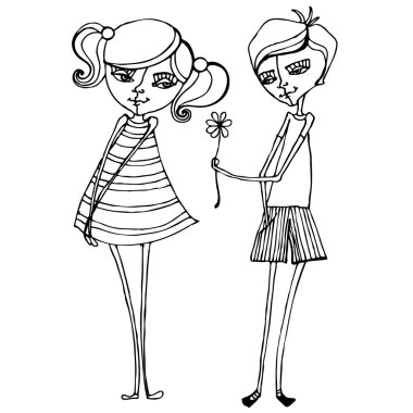 Şirin çift çiçek