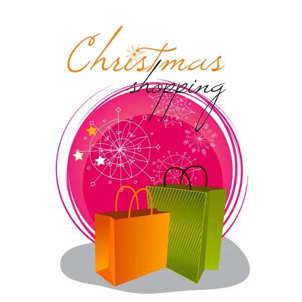 Christmas shopping bags — Stockvector