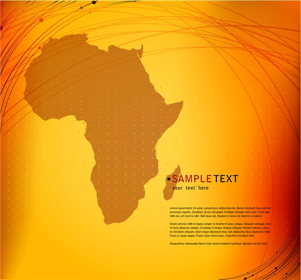 Afrika harita ile arka plan — Stok Vektör