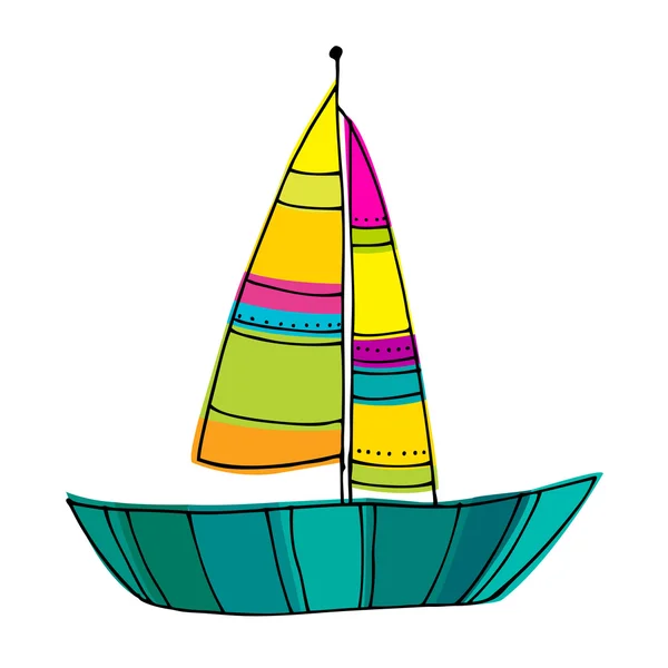 Sailing boat — Stock Vector