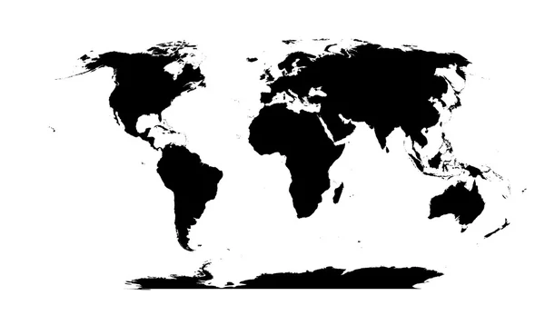 Силуэт карты мира — стоковый вектор