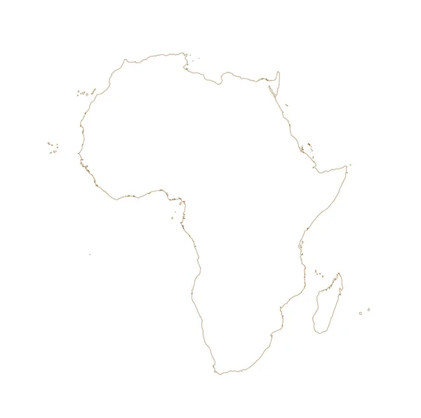 Afrika detaylı harita — Stok Vektör
