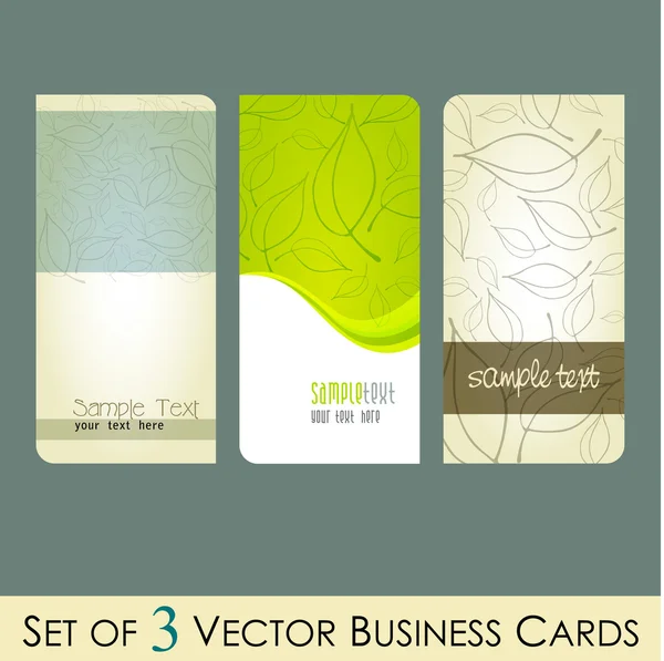 Conjunto de tarjetas de visita — Vector de stock