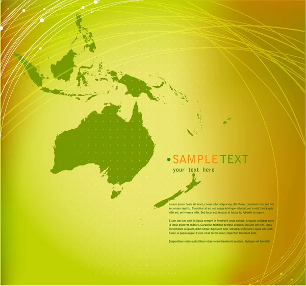 オーストラリアの地図と背景 — ストックベクタ