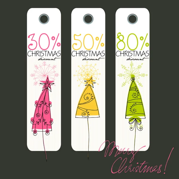 Precio de Navidad etiquetas — Vector de stock