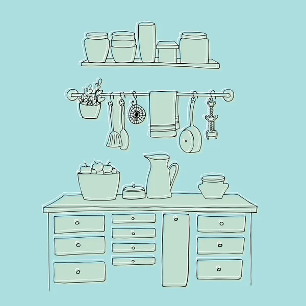 Interior de cocina — Archivo Imágenes Vectoriales