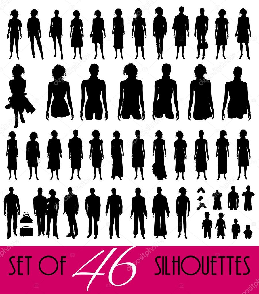 Big set of silhouettes