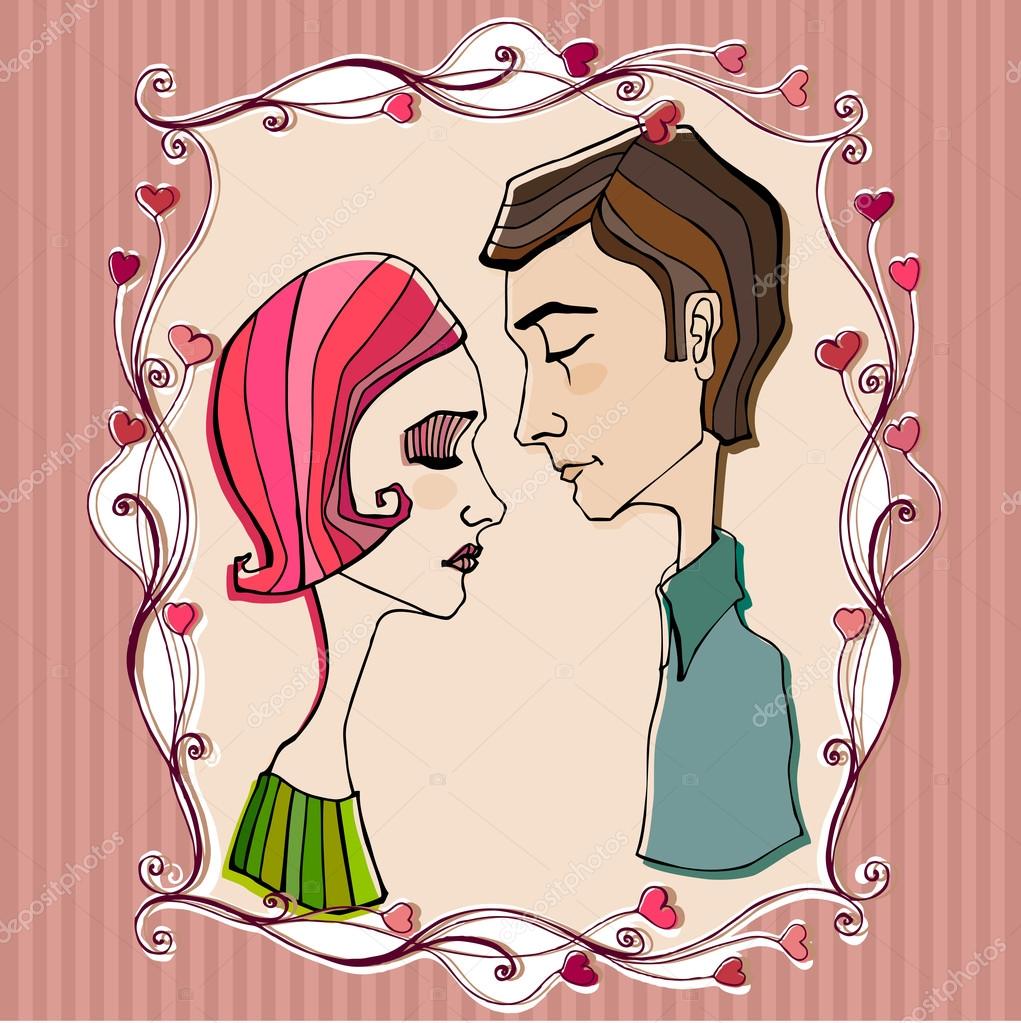 Cute Romantic Boy And Girl Vector Image By C Re Bekka Vector Stock Cute Romantic Boy And Girl Vector Image By C Re Bekka Vector Stock