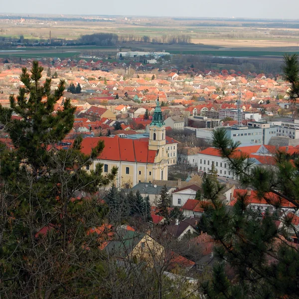 Miejski scena przez obszar zabudowany — Zdjęcie stockowe