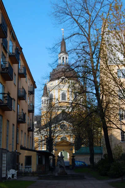 Gatuvy över Stockholm — Stockfoto