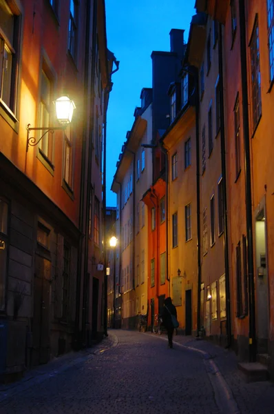 Nacht uitzicht op straat — Stockfoto