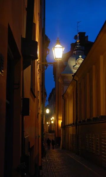 Noite vista de rua — Fotografia de Stock