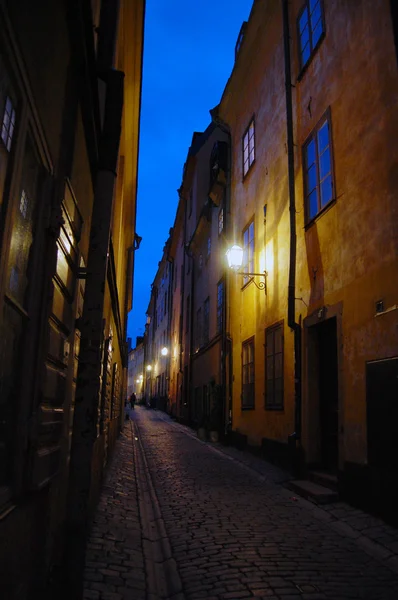 Nacht uitzicht op straat — Stockfoto