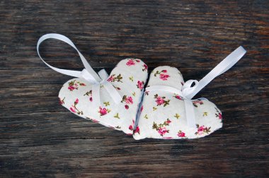 Lavender bags on table
