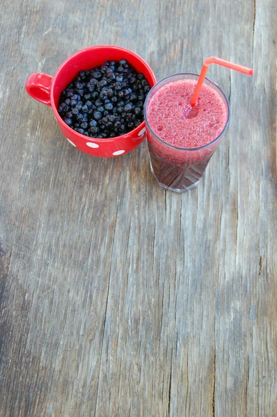 Smoothie aux myrtilles aux myrtilles fraîches — Photo