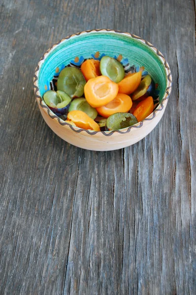 Fresh fruits background — Stock Photo, Image