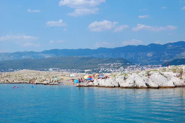 Zobacz piękne lato wybrzeże Morza w Chorwacji — Zdjęcie stockowe