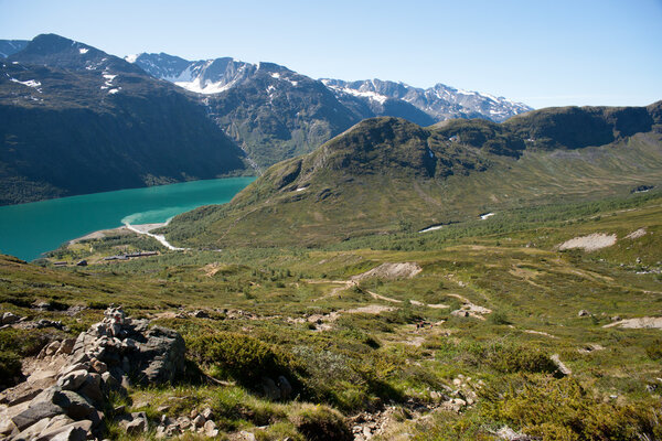 Besseggen Ridge in Jotunheimen National Park, Norway