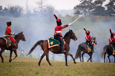 TVAROZNA, CZECH REPUBLIC - NOVEMBER 29, 2014: History fan in mil
