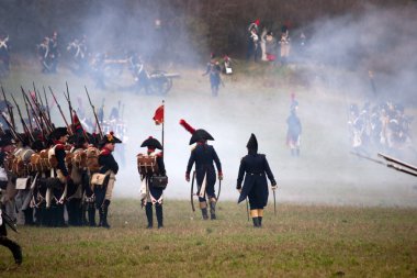 TVAROZNA, CZECH REPUBLIC - NOVEMBER 29, 2014: History fan in mil
