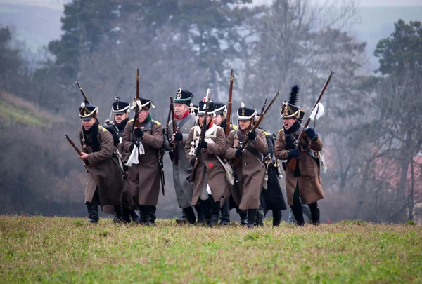 Historia wentylator w kostium militarny, Austerlitz — Zdjęcie stockowe