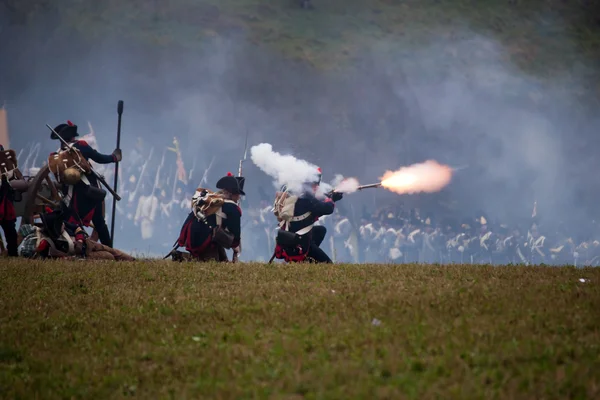 Historia wentylator w kostium militarny, Austerlitz — Zdjęcie stockowe