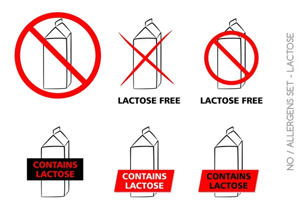 Lactose Free Symbols on white background — Stock Photo, Image