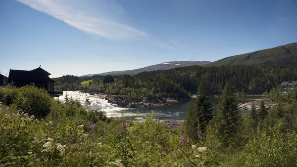 Laksforsen waterfall, Nordland, Norway — Stock Photo, Image