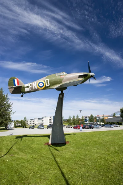 Spitfire monumento guerra mundial 2, Noruega — Fotografia de Stock