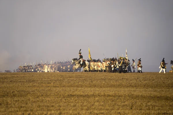 Eventails d'histoire en costumes militaires Austerlitz — Photo