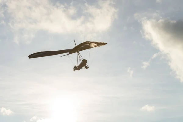 Hang Glider Wing Silhouette Vintage Wing Flight Dream Fly Learning — Stock Photo, Image