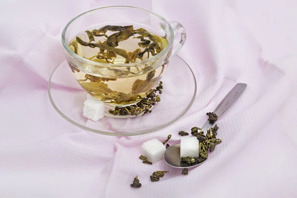 Natura morta del tè verde — Foto Stock