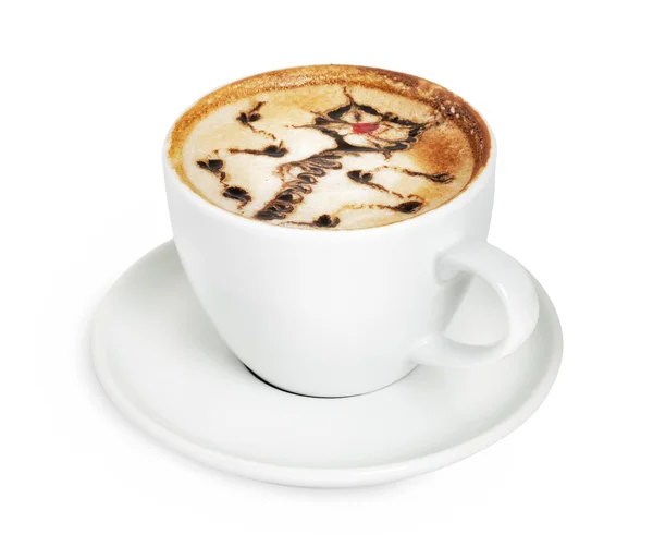 Cappuccino met kunst — Stockfoto