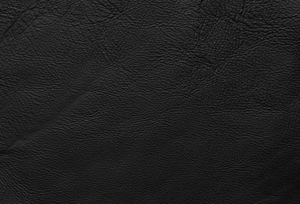 Genuine leather black Stock Photo