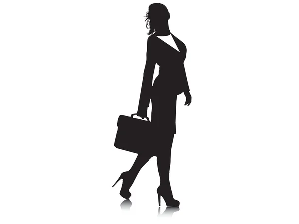 Silhouette business Lady — Stock vektor