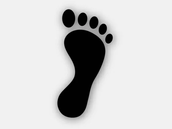 Ανθρώπινο Πόδι Λευκό Φόντο Διάνυσμα — Διανυσματικό Αρχείο