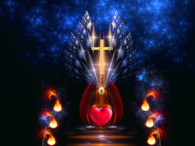 Fraktal kompozisyon Din Resmi Sevgisi