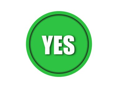 Sanayi Biçimi Evet ikon. Vektör