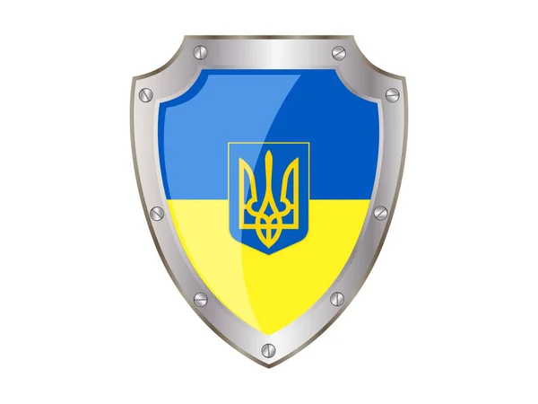 Shiel Vector上的乌克兰国徽 — 图库矢量图片