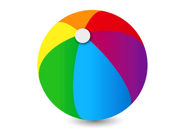 Rainbow Summer Beach Ball Vector — Vector de stock