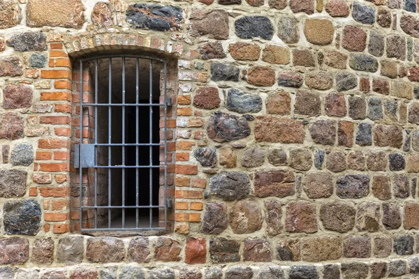 Rejilla ante una puerta en una fortaleza — Foto de Stock