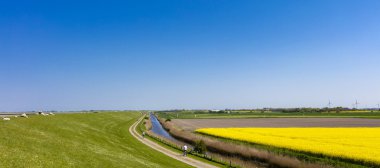 Kuzey Alman Plains'deki bir Bisiklete binmek