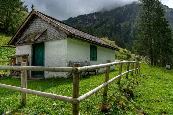 Domek Górski Vilsalpsee Tyrolu — Zdjęcie stockowe